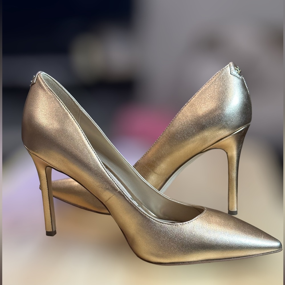 Sam Edelman coppery gold Hazel pumps. Size 7.5 (W)
